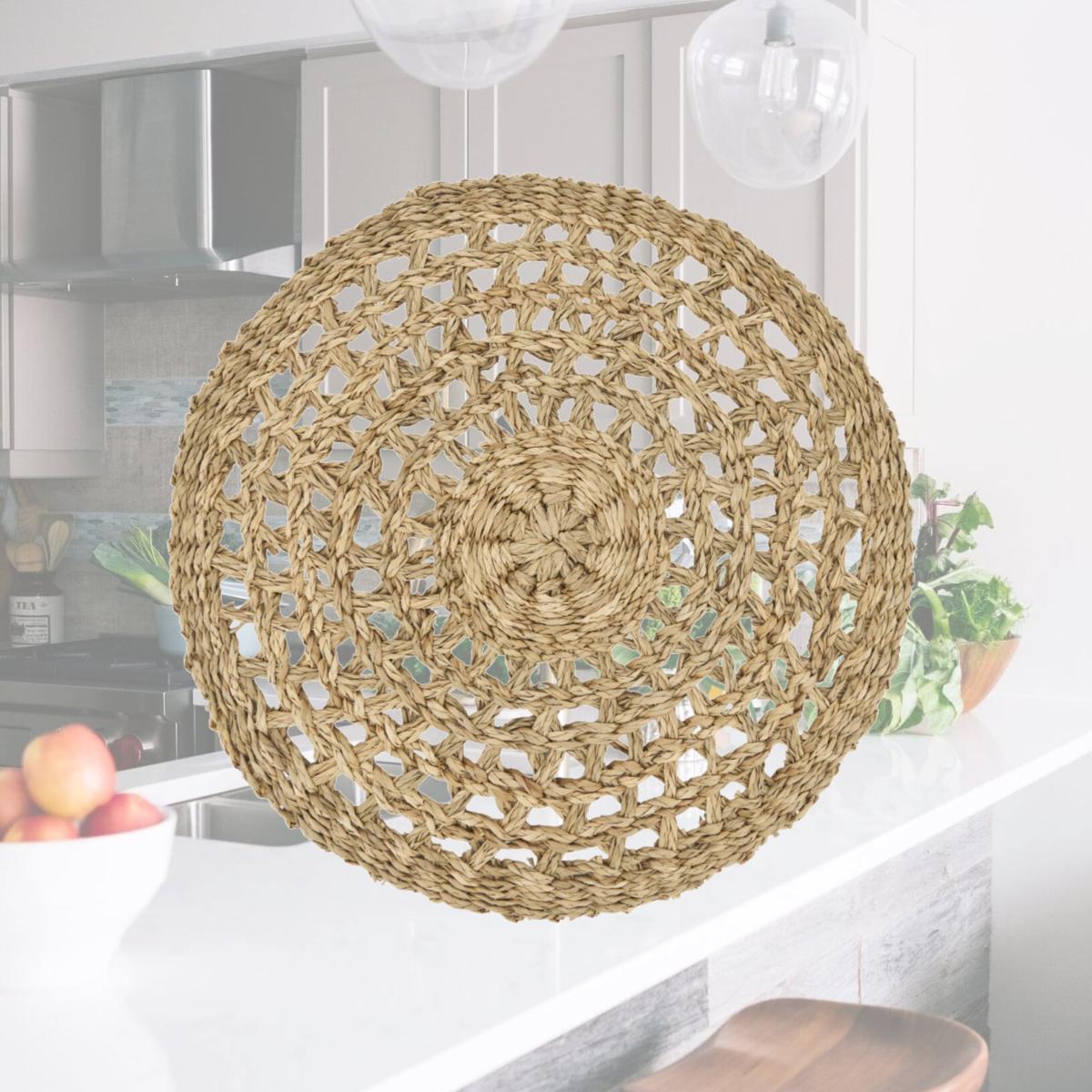 Picture of Saro Lifestyle 5113.N15R 15 in. Rustic Charm Seagrass Placemat, Natural - Set of 4