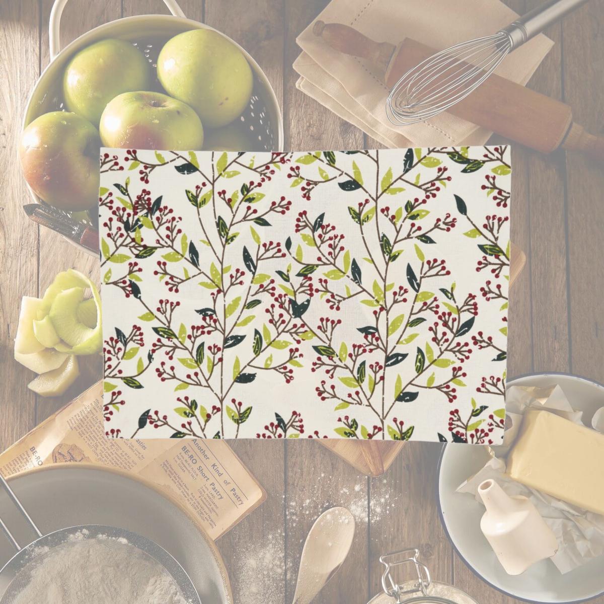 Picture of Saro Lifestyle 5110.M1420B Red Berry Delight Placemat, Multi Color - Set of 4