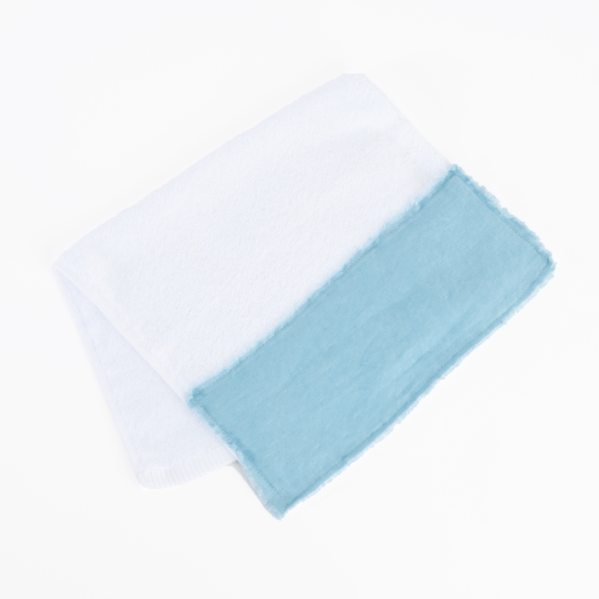 11010.tq1220 12 X 20 In. Terry Towel With Linen Border - Turquoise, Set Of 4