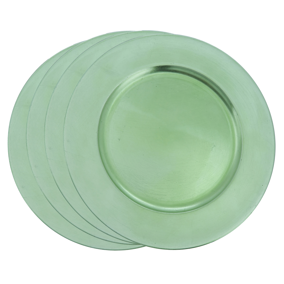 Ch001.ps13r 13 In. Round Classic Design Charger Plate - Pistachio, Set Of 4
