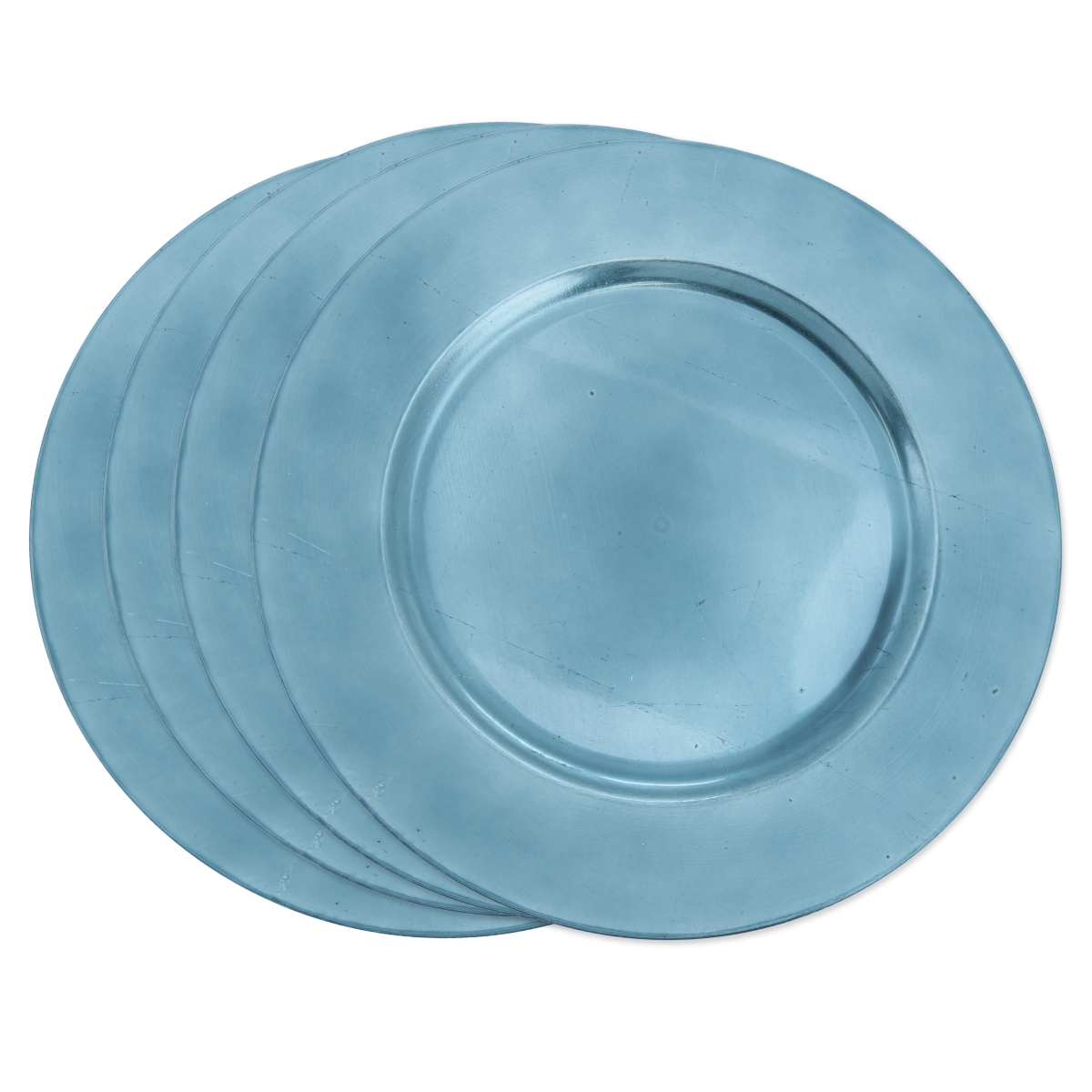 Ch001.te13r 13 In. Round Classic Design Charger Plate - Teal, Set Of 4