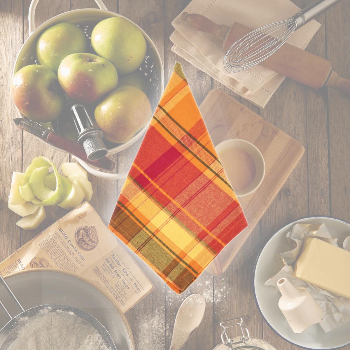 Picture of SARO 520.TC20S 20 in. Square Harvest Design Napkins - Terracotta  Set of 4