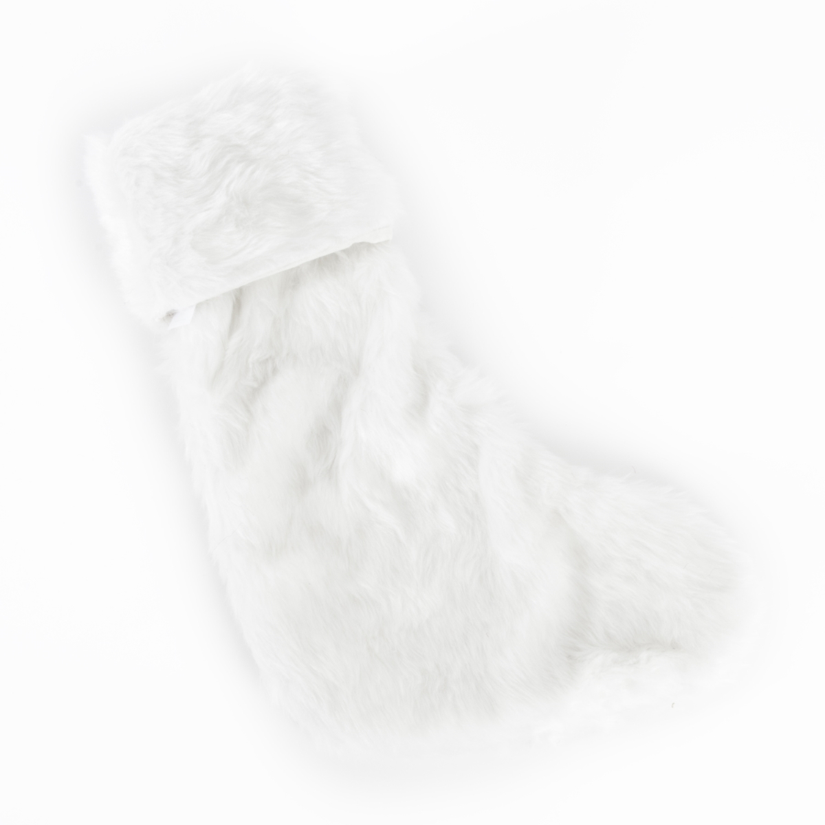 664.w1319 13 X 19 In. Noel Blanc Faux Fur Design White Holiday Christmas Stocking - White