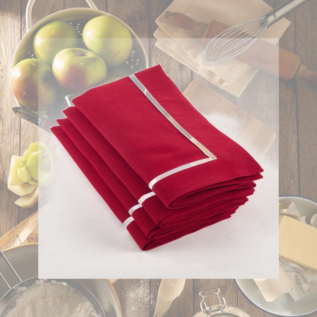 Picture of SARO 13257.R1670B 16 x 70 in. Rectangular Classic Pleated Design Table Runner - Red