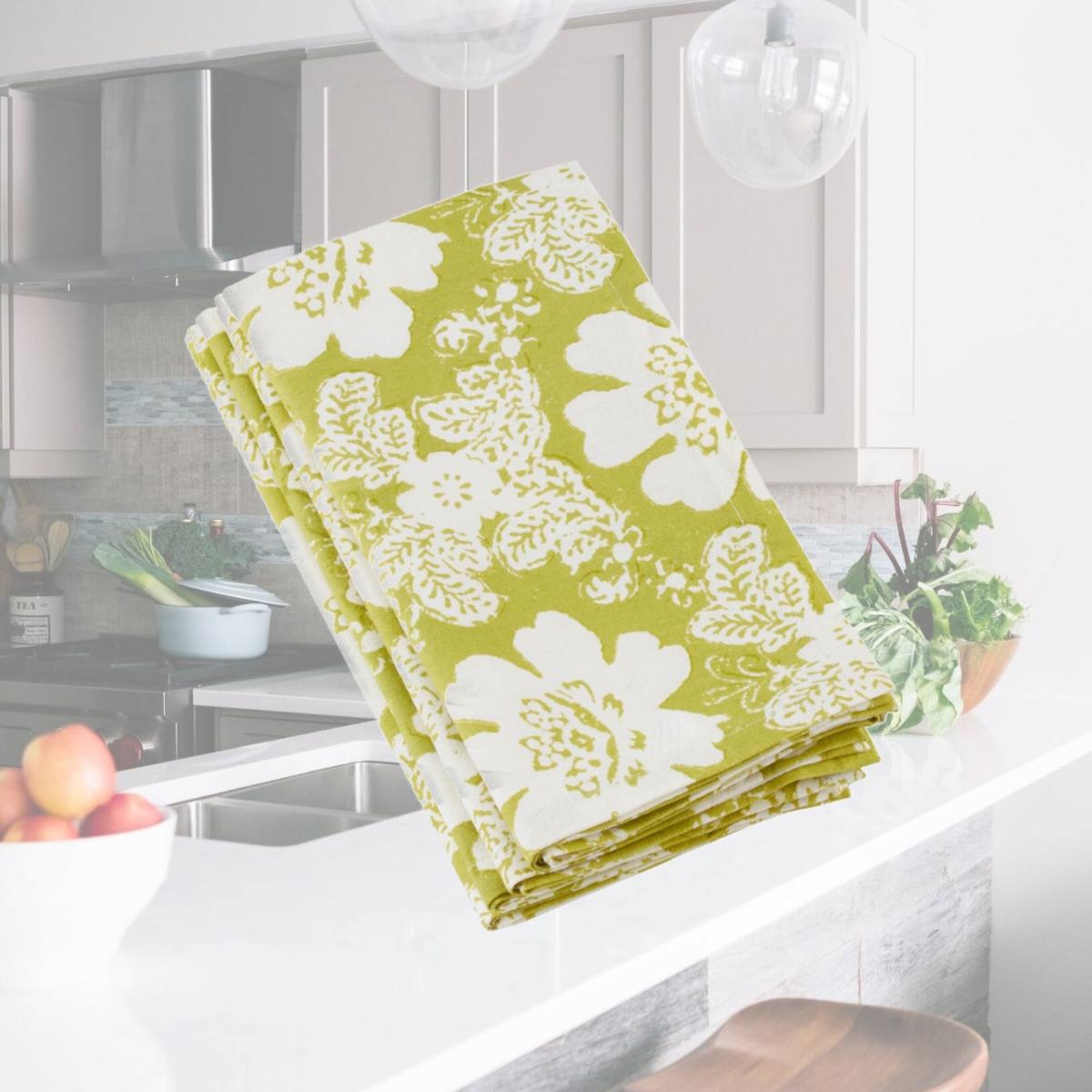 Picture of SARO 1385.GL52S 52 in. Square Foil Print Design Topper  Gold