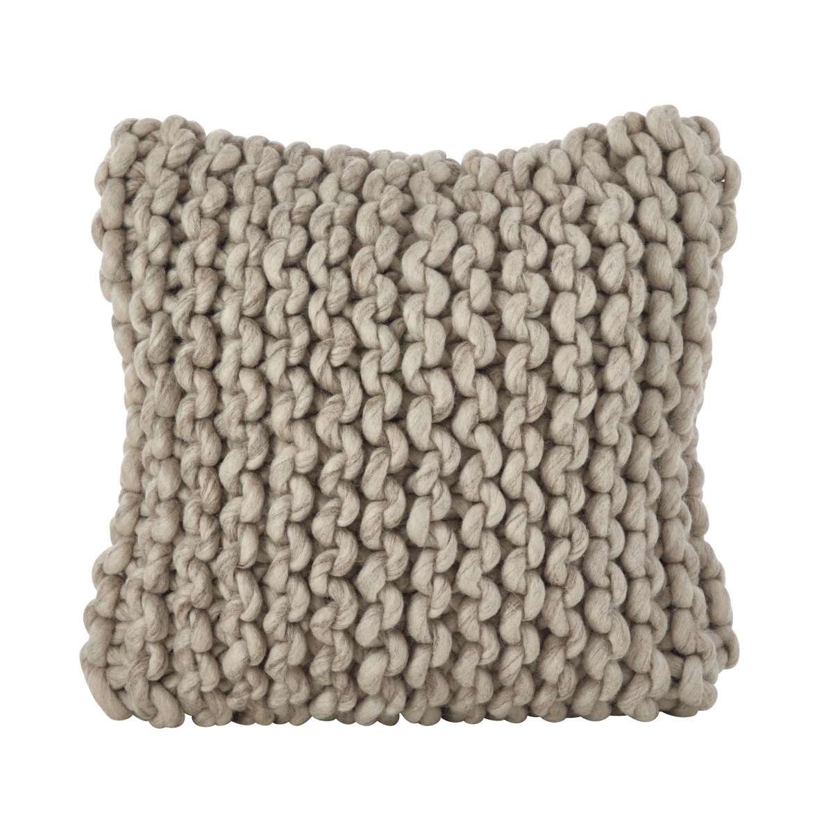 UPC 789323324139 product image for SARO 551.FG18S 18 in. Square Chunky Cable Knit Design Accent Cushion Wool Down F | upcitemdb.com