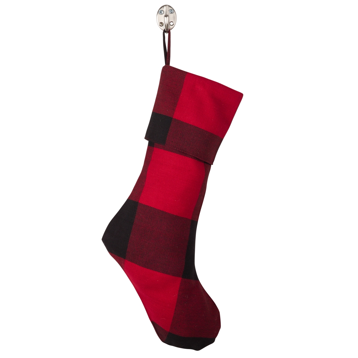 9025.r1319 13 X 19 In. Buffalo Plaid Design Decorative Cotton Christmas Stocking, Red