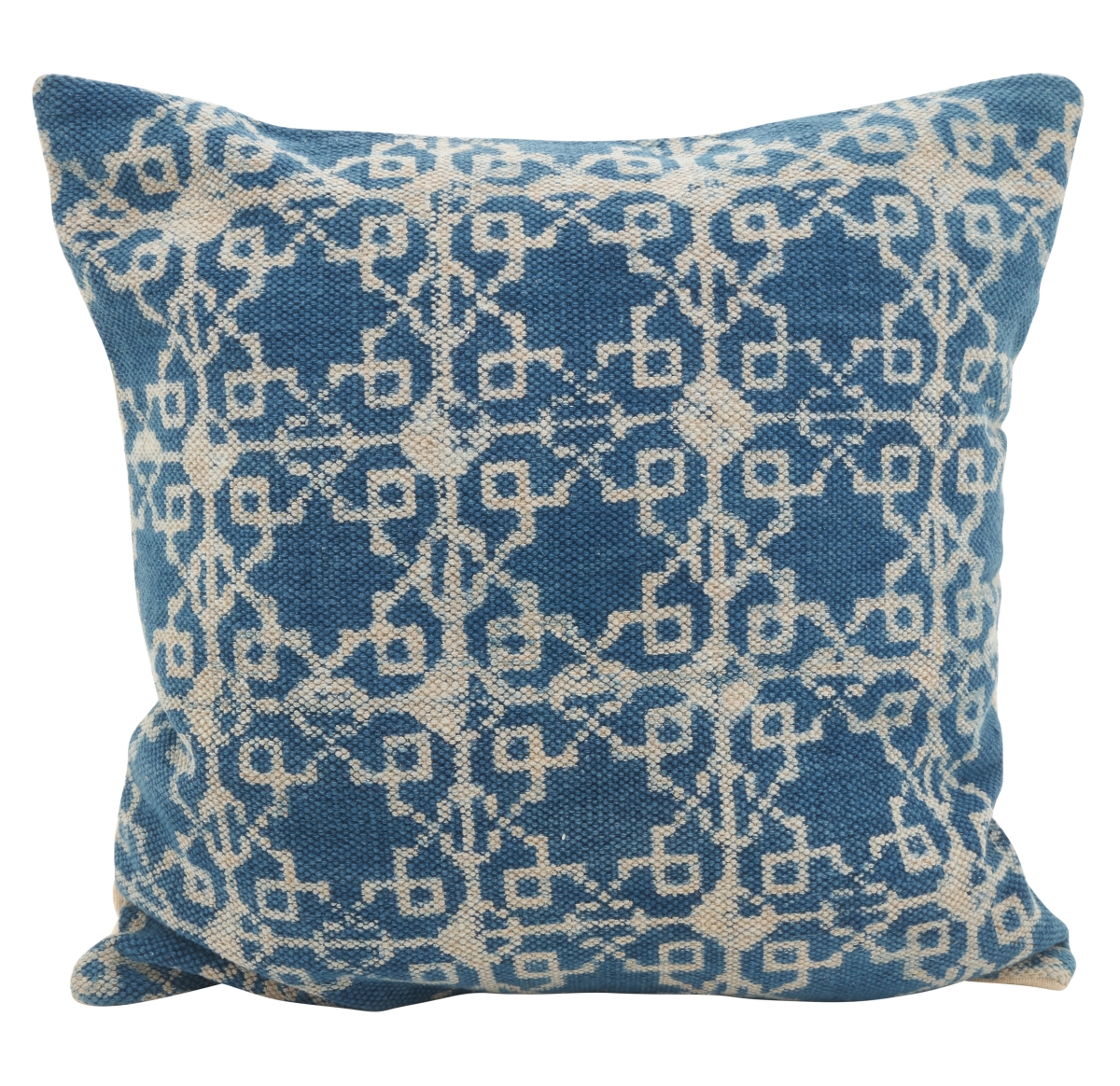 8408.in20s 20 In. Square Distressed Diamond Boho Down Filled Throw Pillow - Indigo