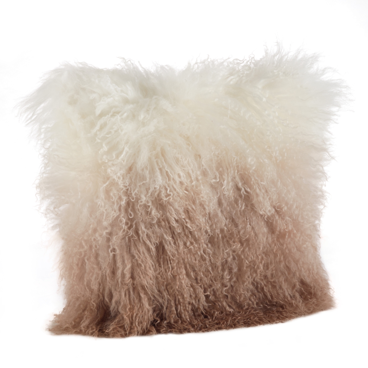 UPC 789323316783 product image for SARO 3566.N16S Mongolian Lamb Fur Ombre Throw Pillow - Natural | upcitemdb.com