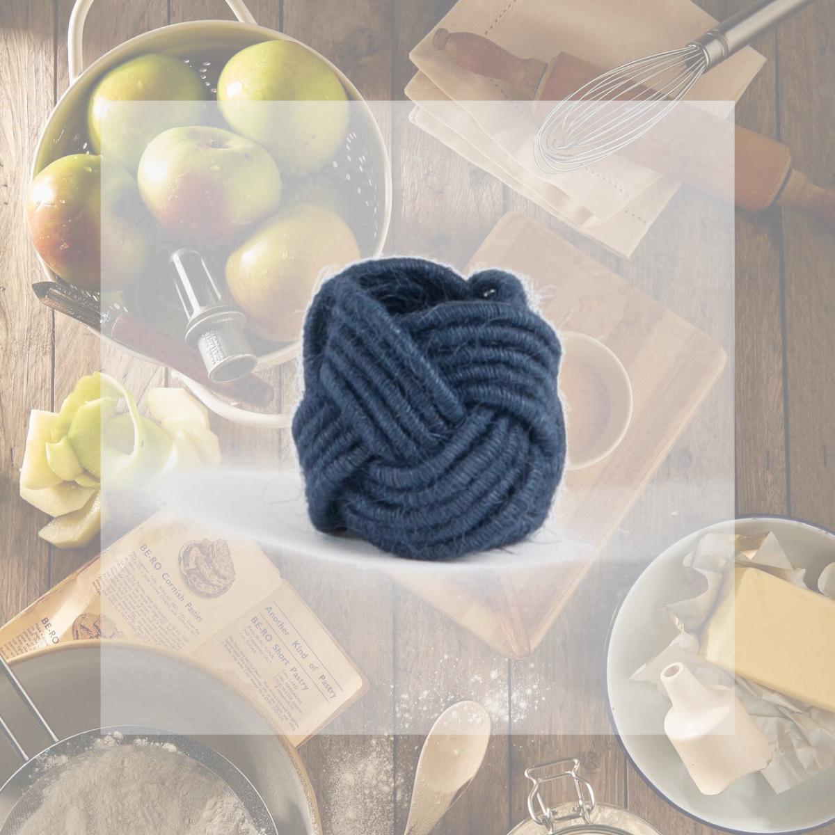 Picture of SARO NR241.N Braided Jute Napkin Ring  Natural - Set of 4