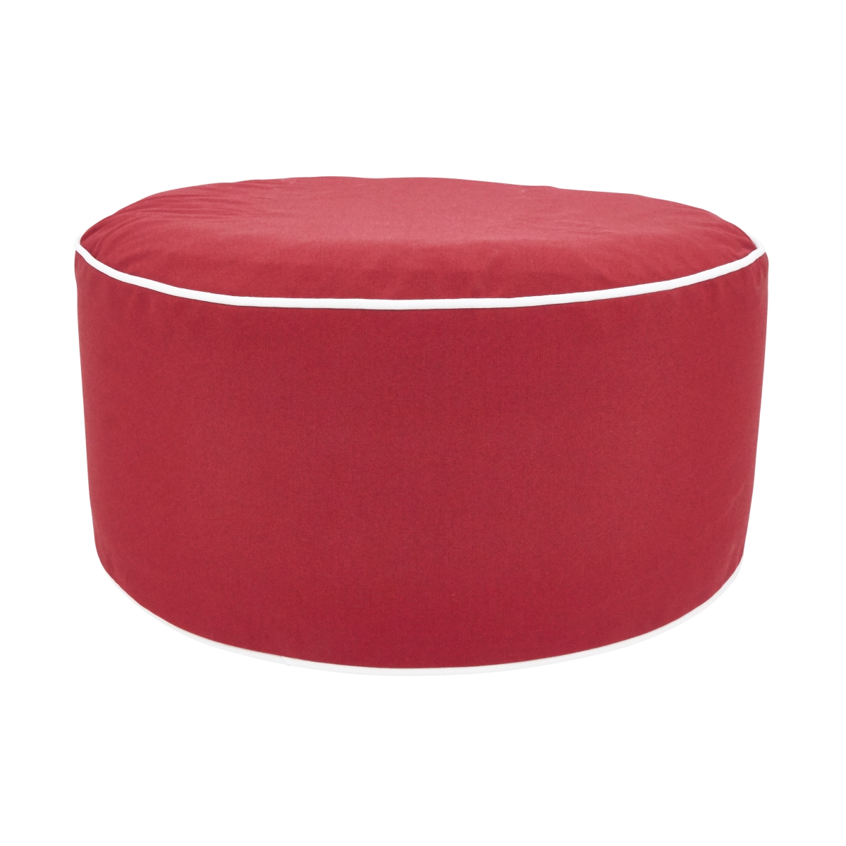 Pu906.r Simply Solid Inflatable Ottoman, Red