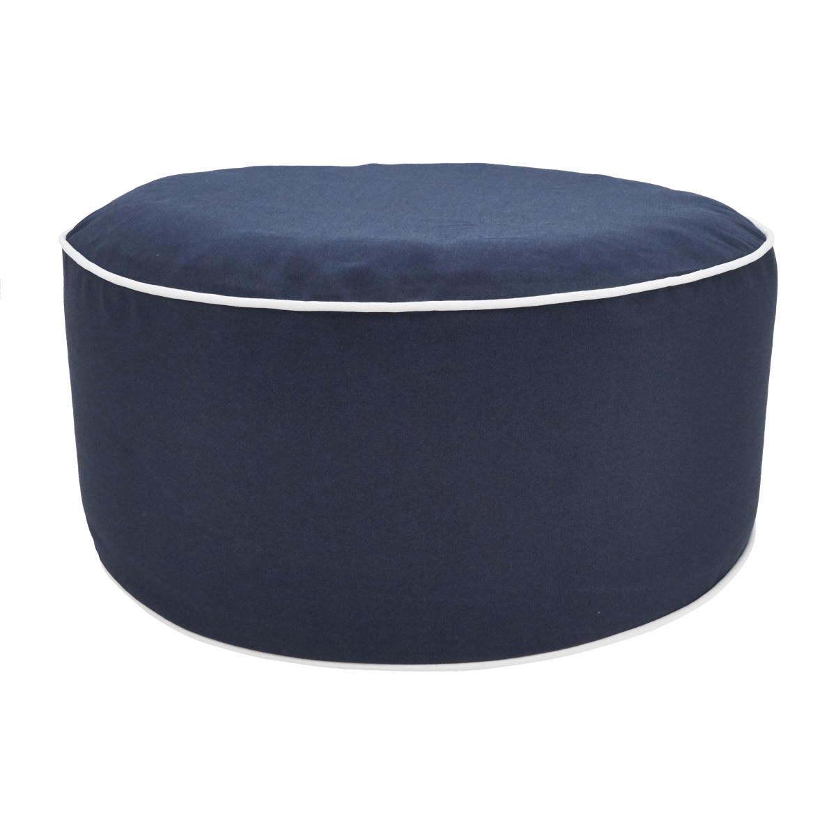 Pu906.bl Simply Solid Inflatable Ottoman, Blue