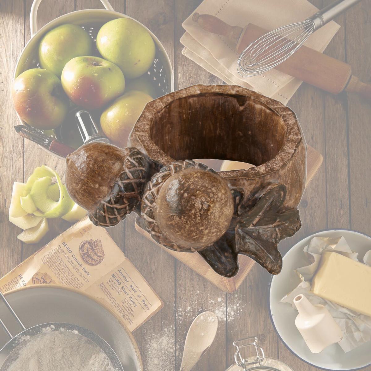 Picture of SARO NR131.N Rustic Napkin Ring with Acorn Design  Natural - Set of 4