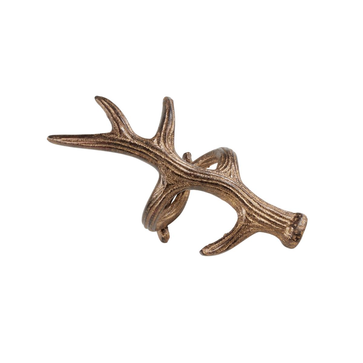Picture of SARO NR287.BZ Rustic Napkin Ring with Antler Design  Bronze - Set of 4
