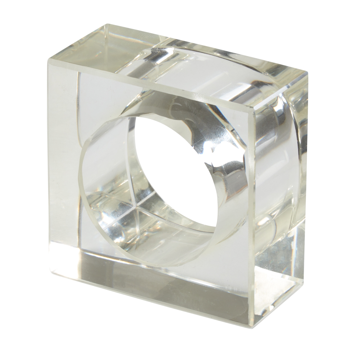 UPC 789323338617 product image for NR218.C Acrylic Napkin Ring with Square Design, Clear - Set of 4 | upcitemdb.com
