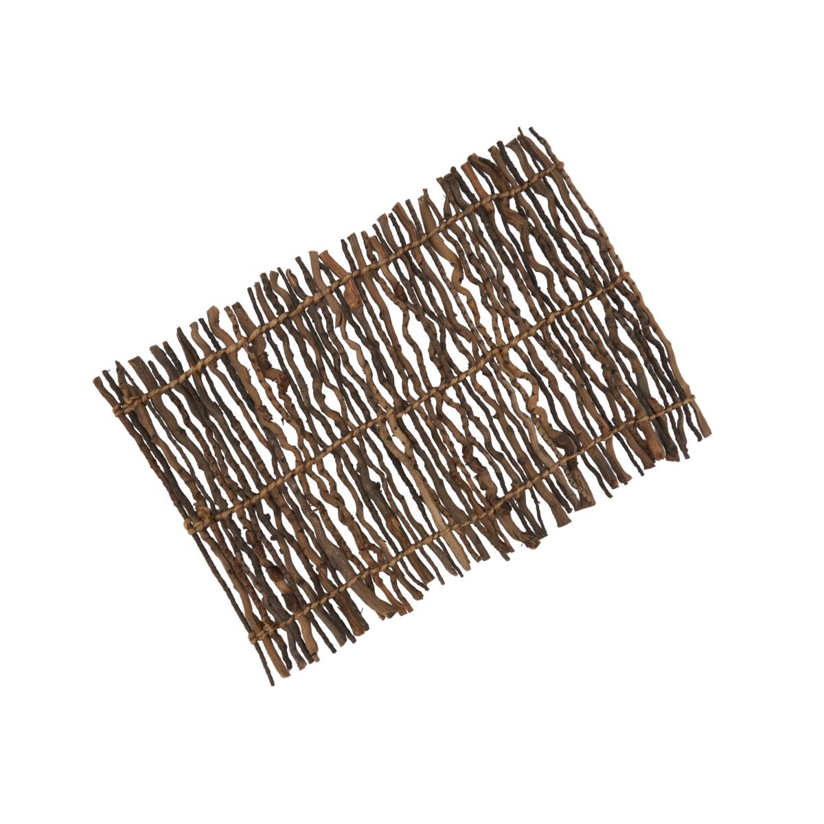 Picture of SARO 4519.N1218B 12 x 18 in. Oblong Coconut Twig Placemats  Natural - Set of 4