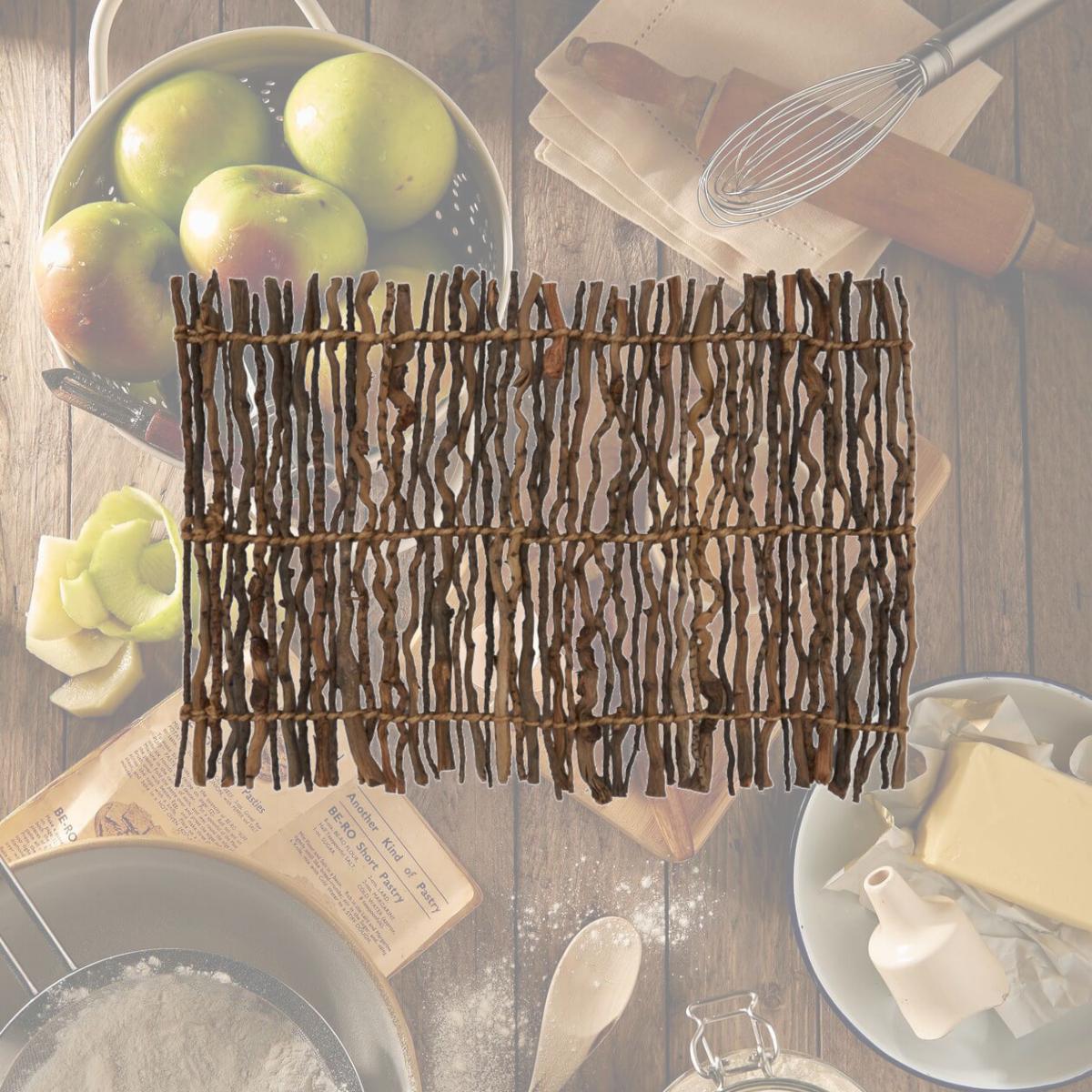 Picture of SARO 4519.N1218B 12 x 18 in. Oblong Coconut Twig Placemats  Natural - Set of 4