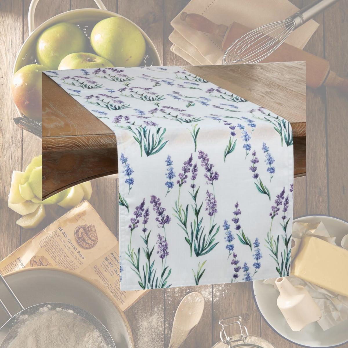 Picture of SARO 1127.LV1672B 16 x 72 in. Oblong Table Runner with Lavender Design