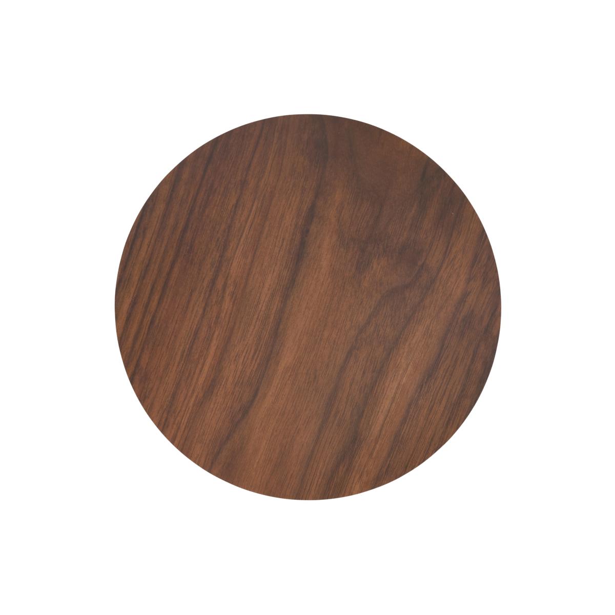 Picture of SARO 2875.BR15R 15 in. Round Placemats with Wooden Print  Brown - Set of 4