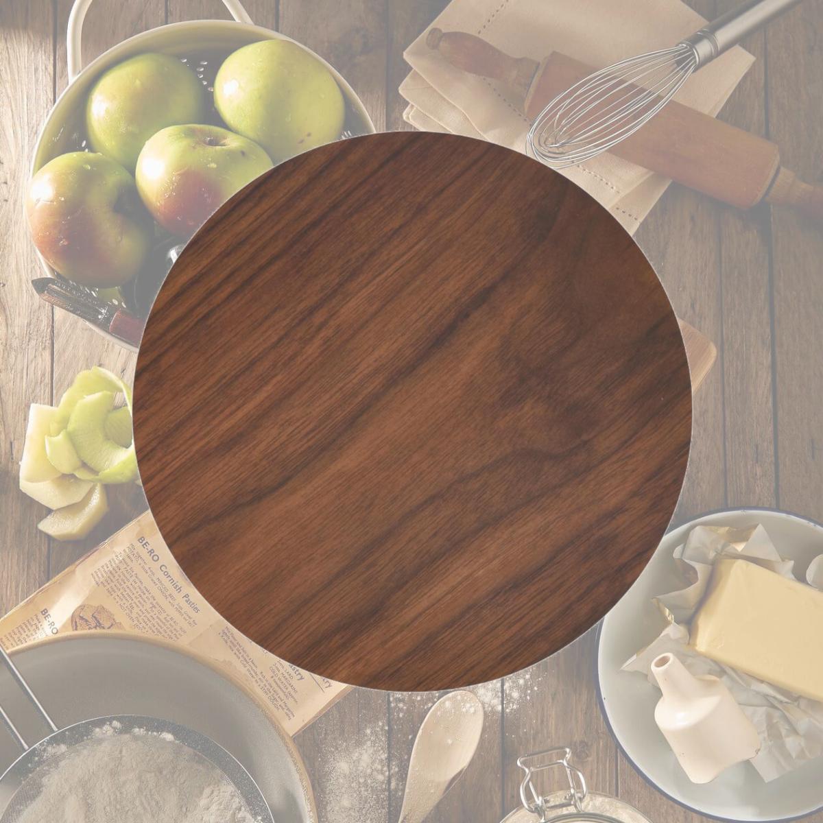 Picture of SARO 2875.BR15R 15 in. Round Placemats with Wooden Print  Brown - Set of 4