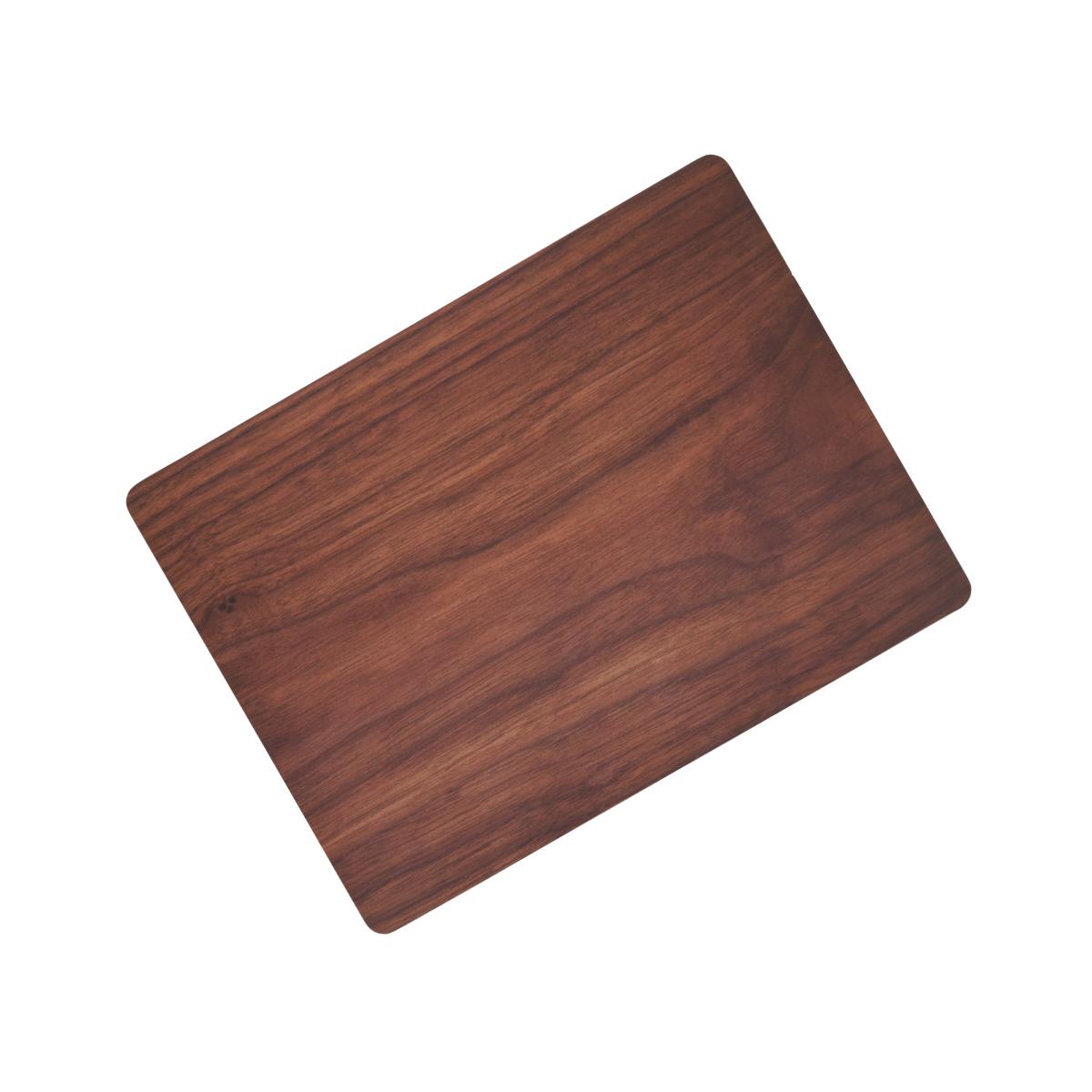 Picture of SARO 2876.BR1216B 12 x 16 in. Oblong Wood Print Design Table Mats  Brown - Set of 4