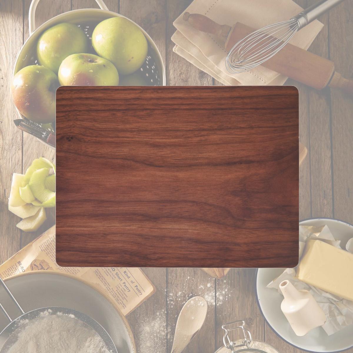 Picture of SARO 2876.BR1216B 12 x 16 in. Oblong Wood Print Design Table Mats  Brown - Set of 4