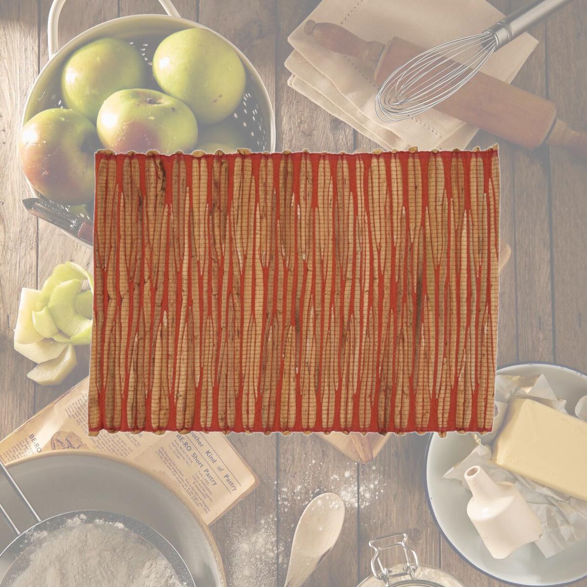 Picture of SARO 4500.OR1420B 14 x 20 in. Oblong Water Hyacinth Table Mats  Orange - Set of 4