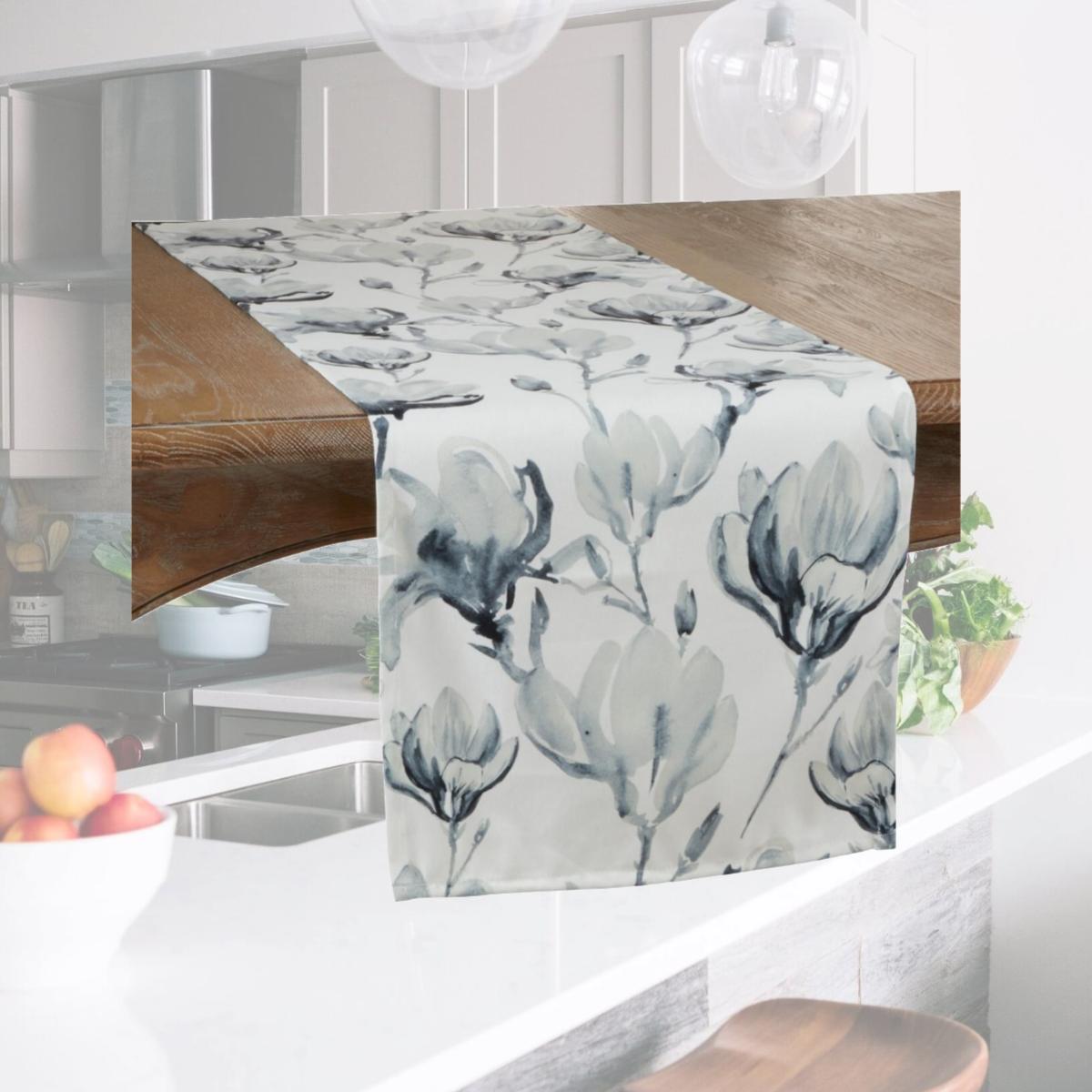 Picture of SARO 4667.BG1672B 16 x 72 in. Oblong Watercolor Floral Design Table Runner