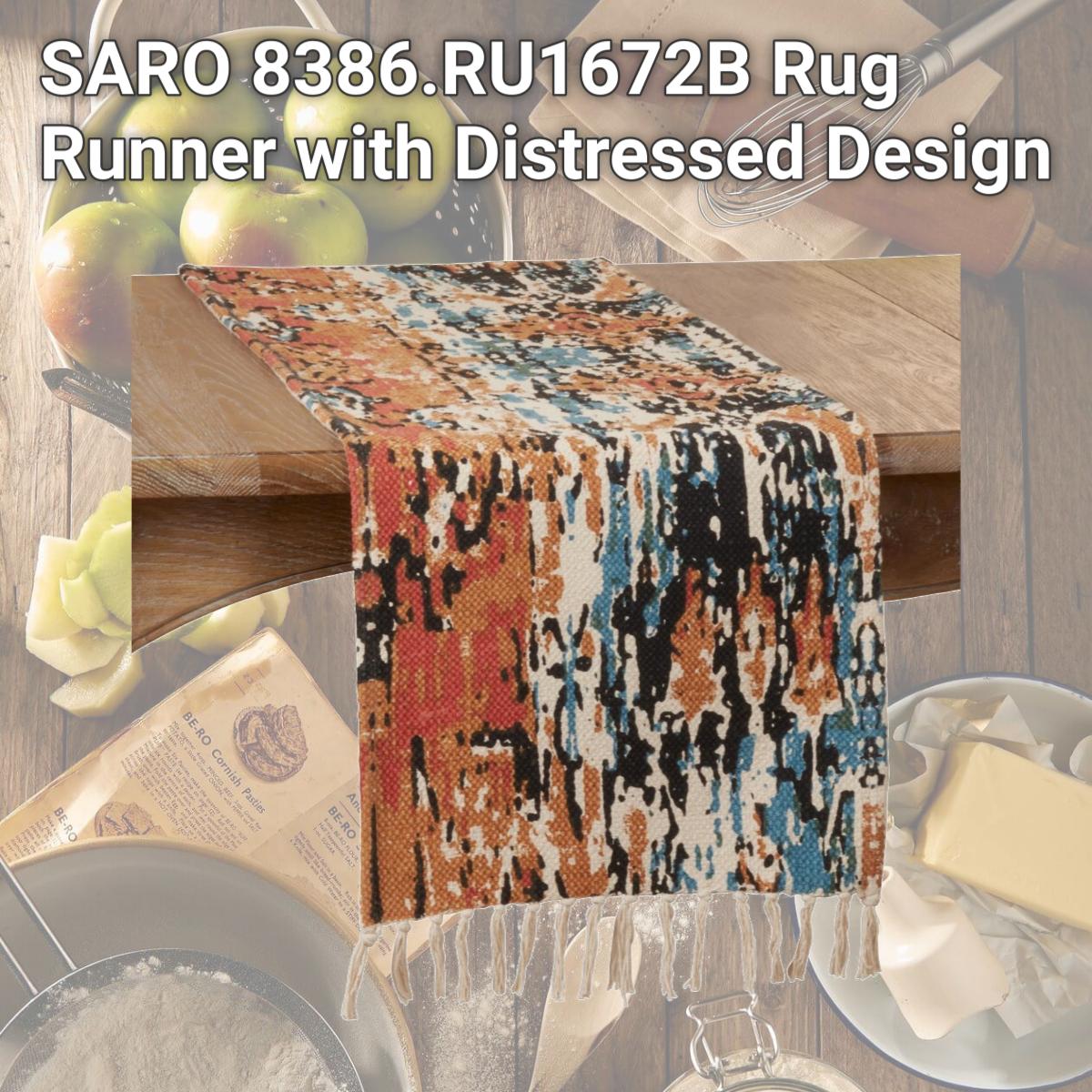 Picture of SARO 8386.RU1672B Rug Runner with Distressed Design