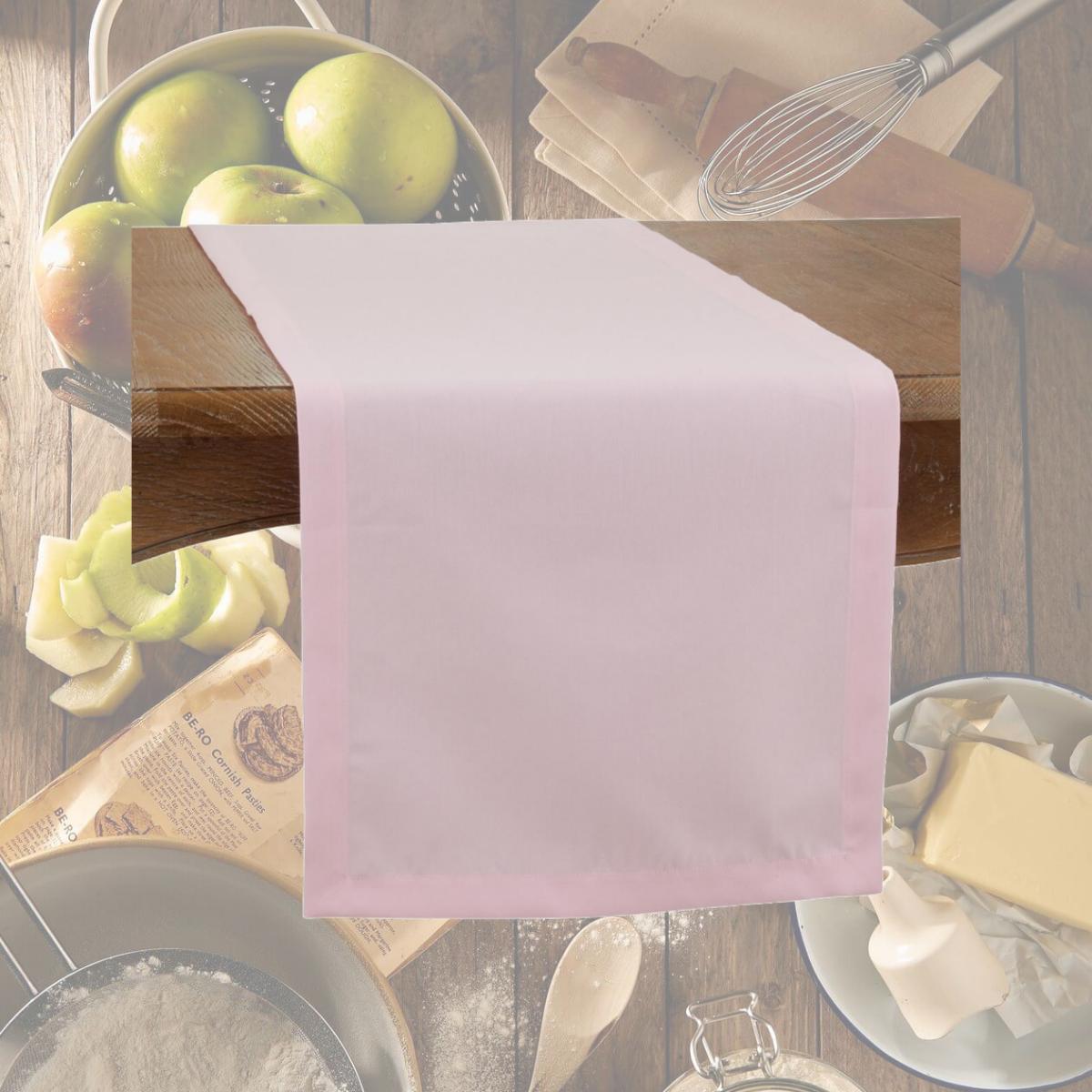 Picture of Saro 321.P1672B 16 x 72 in. Casual Design Everyday Oblong Table Runner, Pink