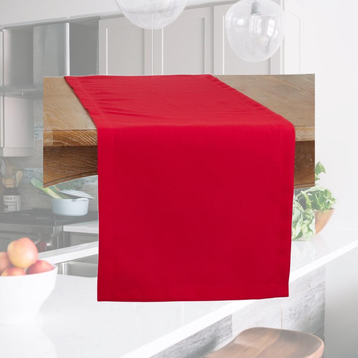 Picture of Saro 321.R1672B 16 x 72 in. Casual Design Everyday Oblong Table Runner, Red