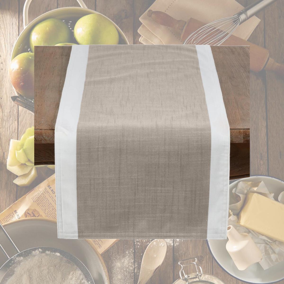 Picture of Saro Lifestyle 712.N1690B Polyester Table Runner with Banded Border Design
