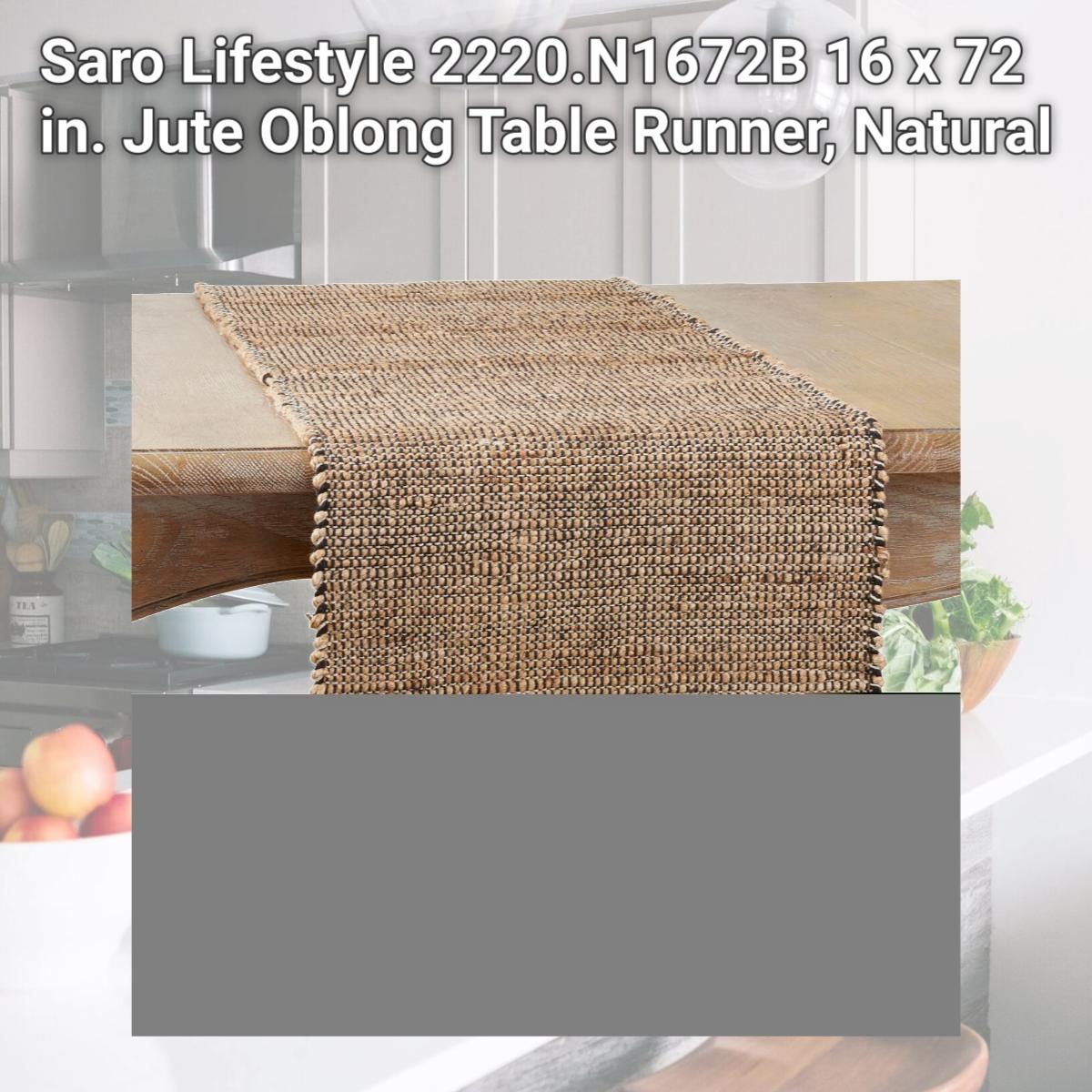 Picture of Saro Lifestyle 2220.N1672B 16 x 72 in. Jute Oblong Table Runner, Natural