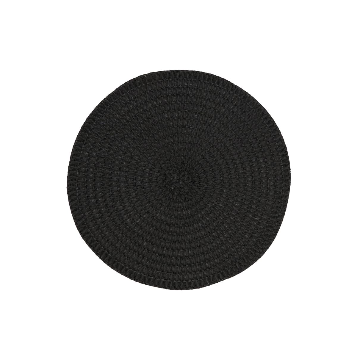 Picture of Saro Lifestyle 2803.BK15R Round Design Placemats, Black - Set of 4