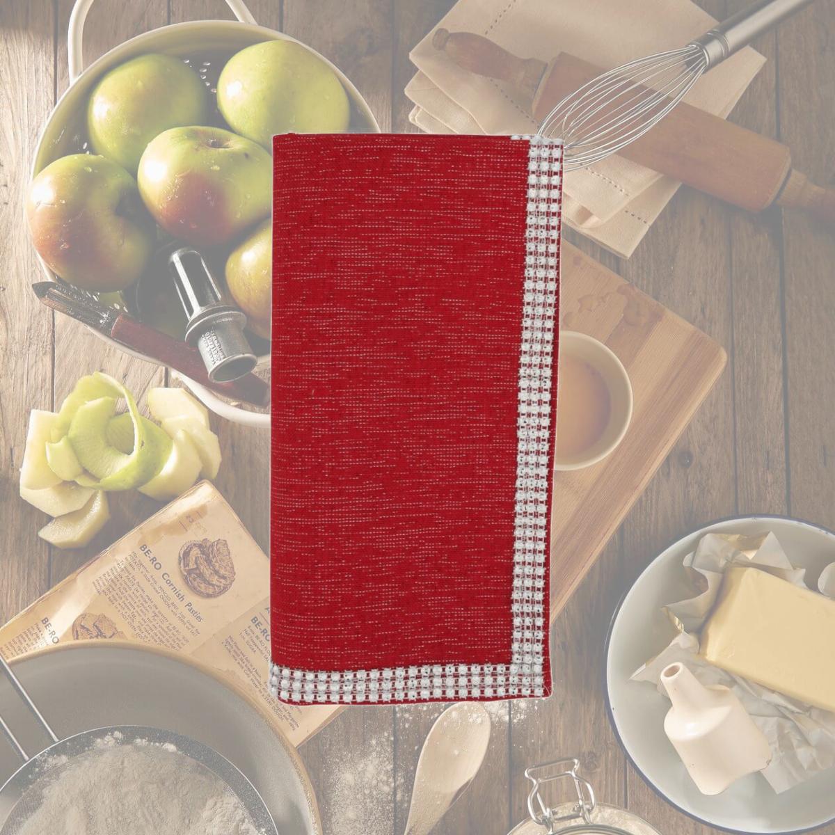 Picture of Saro Lifestyle 315.R20S 20 in. Studded Design Table Napkins, Red - Set of 4
