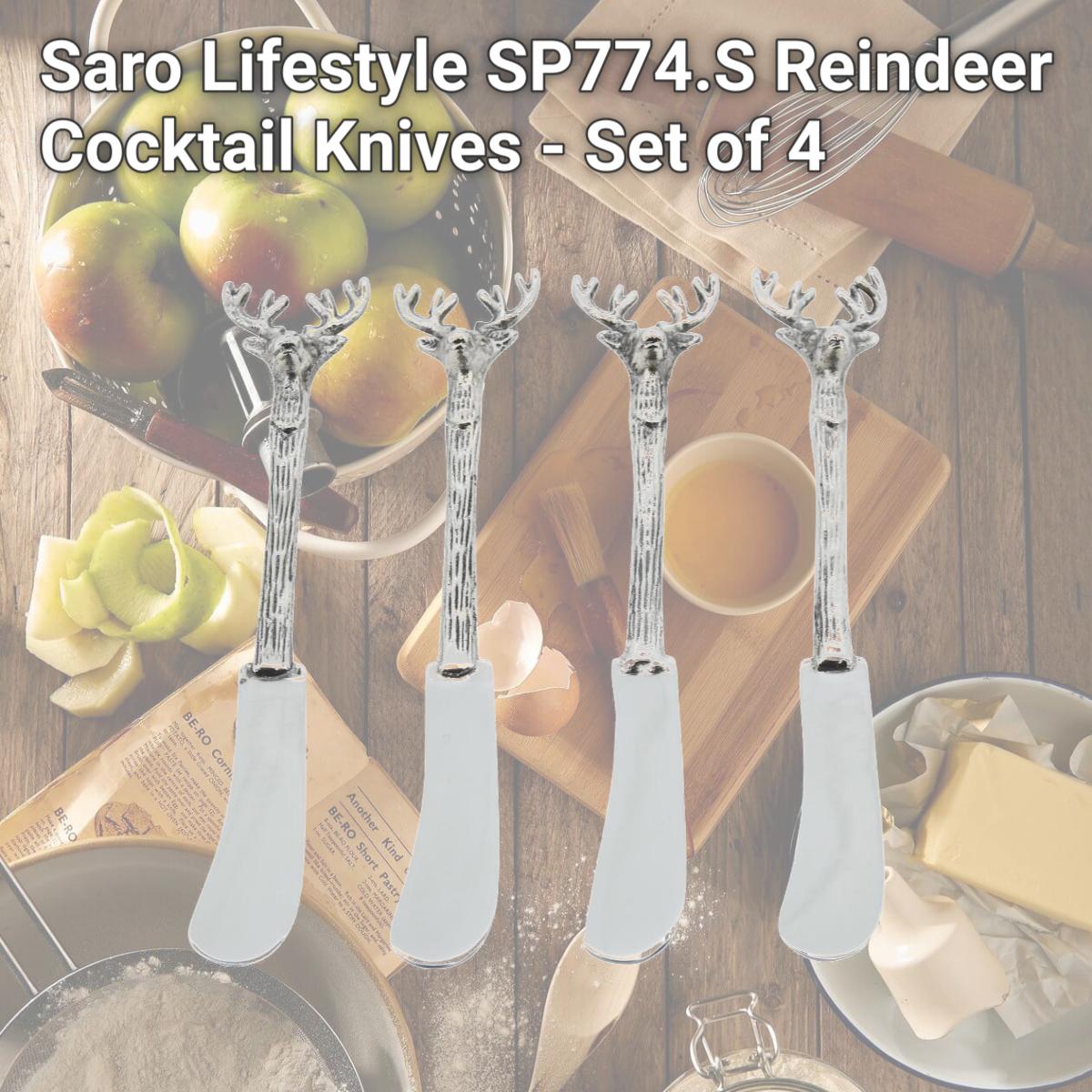 Picture of Saro Lifestyle SP774.S Reindeer Cocktail Knives - Set of 4
