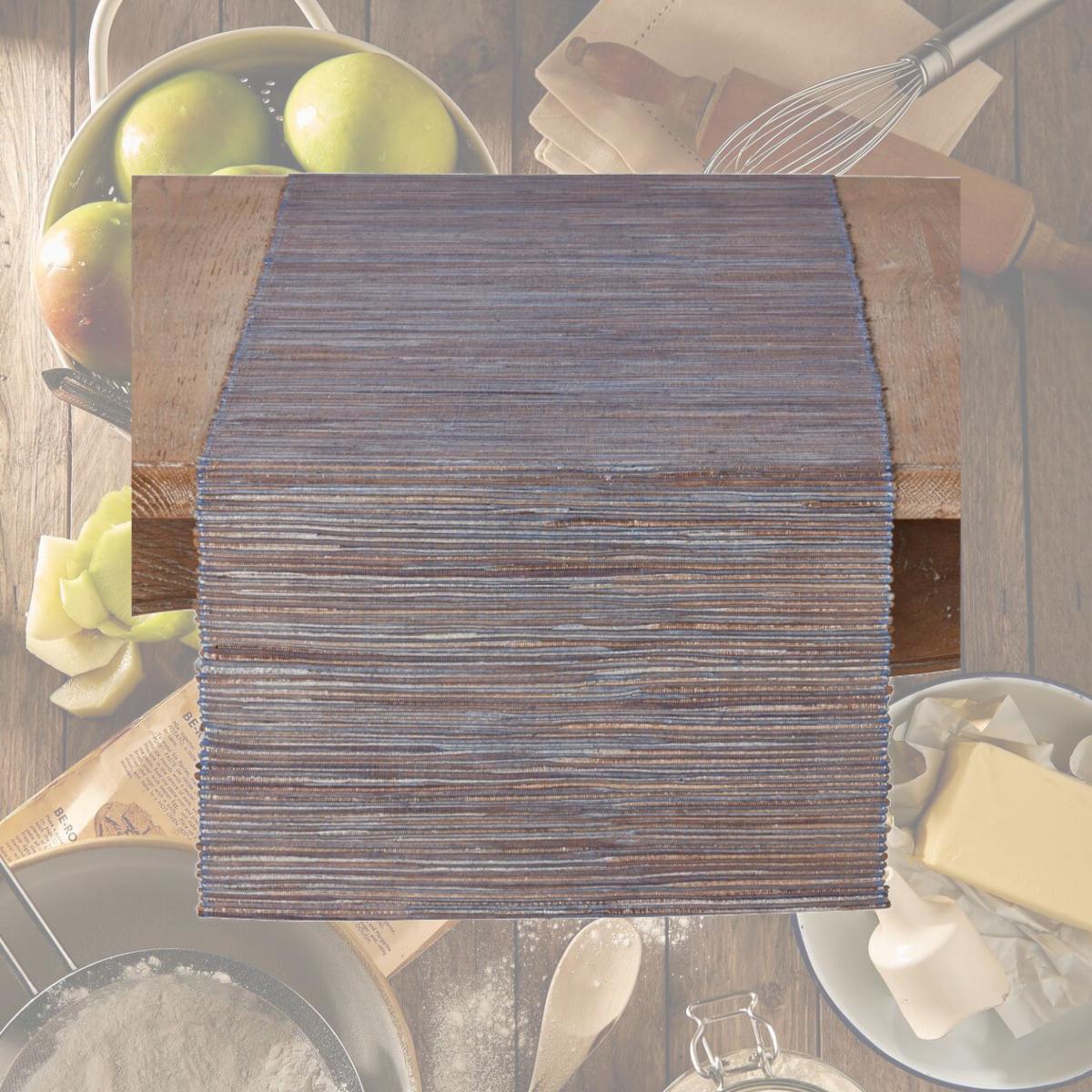 Picture of Saro Lifestyle 217.BG1490B 14 x 90 in. Shimmering Woven Nubby Water Hyacinth Table Runner, Brown