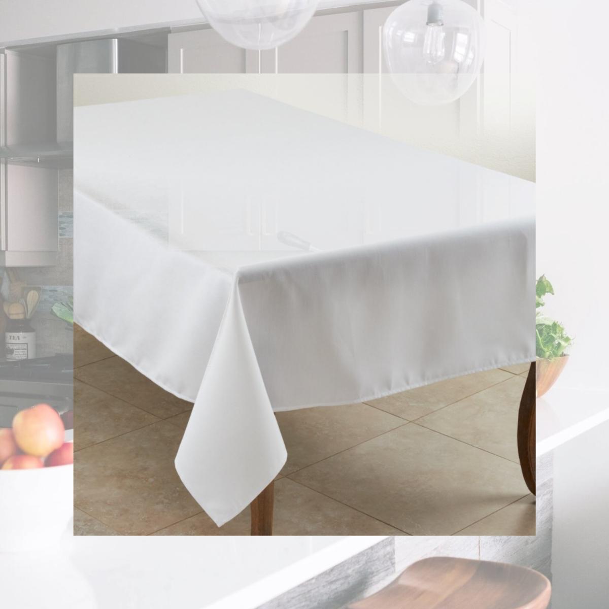 Picture of Saro Lifestyle 321.W65140B 65 x 140 in. Casual Design Everyday Tablecloth, White
