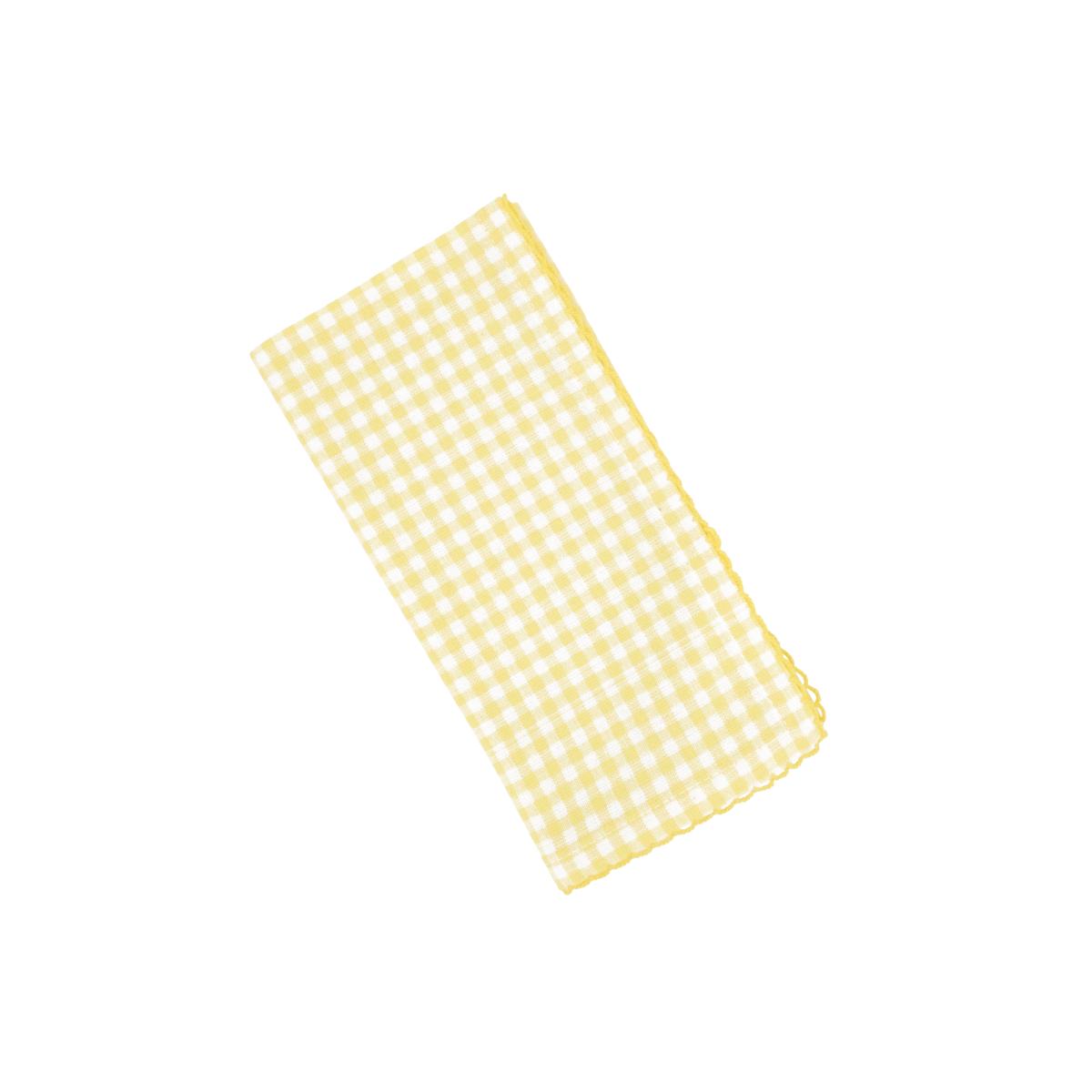Picture of Saro Lifestyle 9201.Y18S 18 in. Gingham Design Table Napkins, Yellow - Set of 4