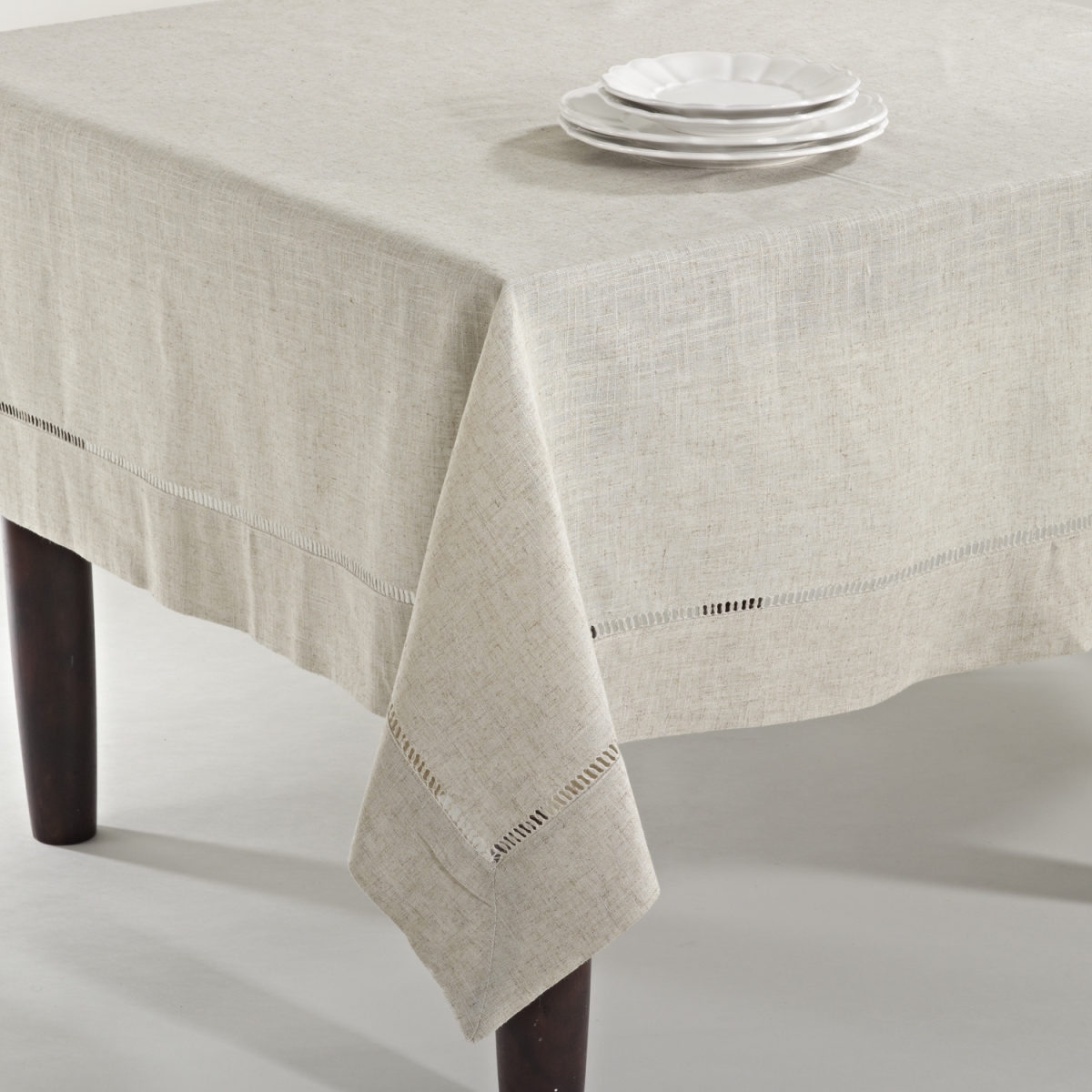 UPC 789323261656 product image for SARO 731.N65180B 65 x 180 in. Dori Rectangle Toscana Linen Blend Tablecloth - Na | upcitemdb.com