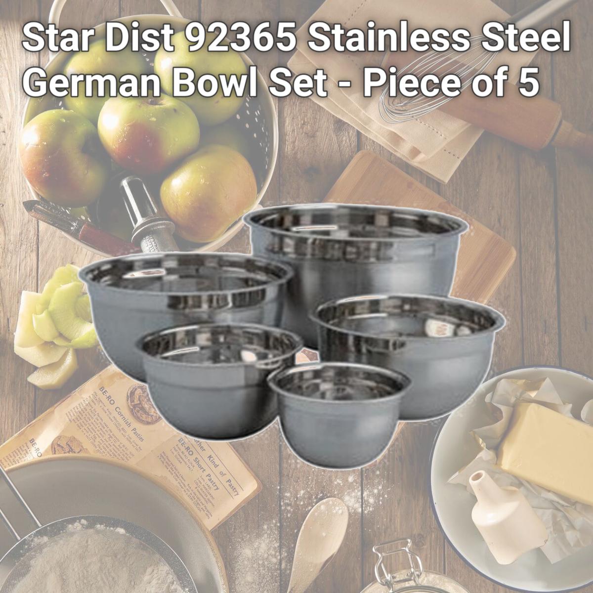 Picture of Star Dist 92365 Stainless Steel German Bowl Set - Piece of 5