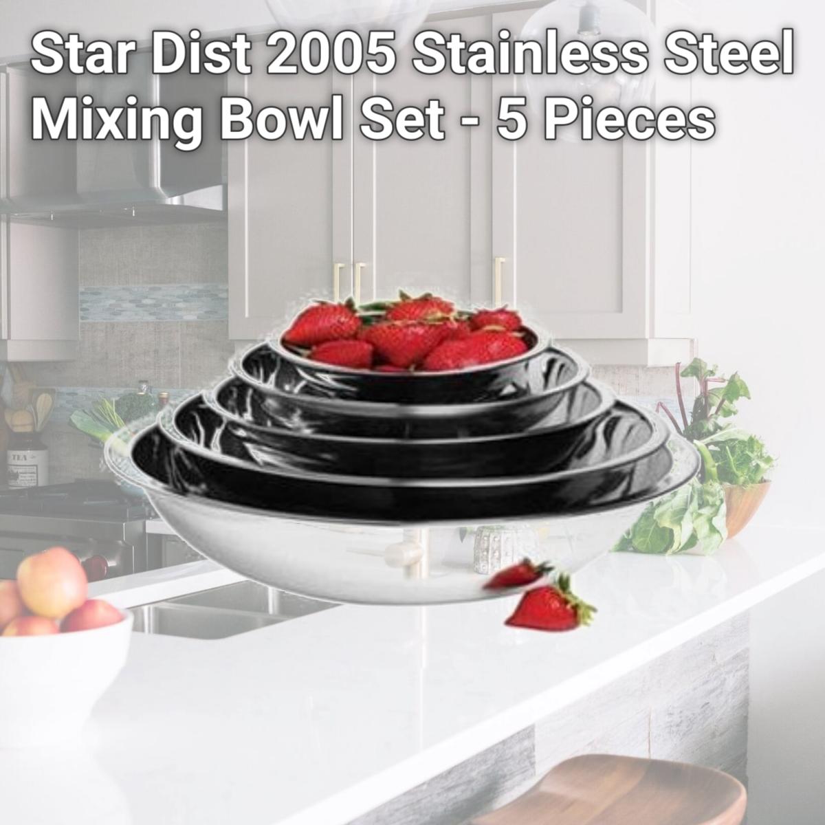 Picture of Star Dist 2005 Stainless Steel Mixing Bowl Set - 5 Pieces