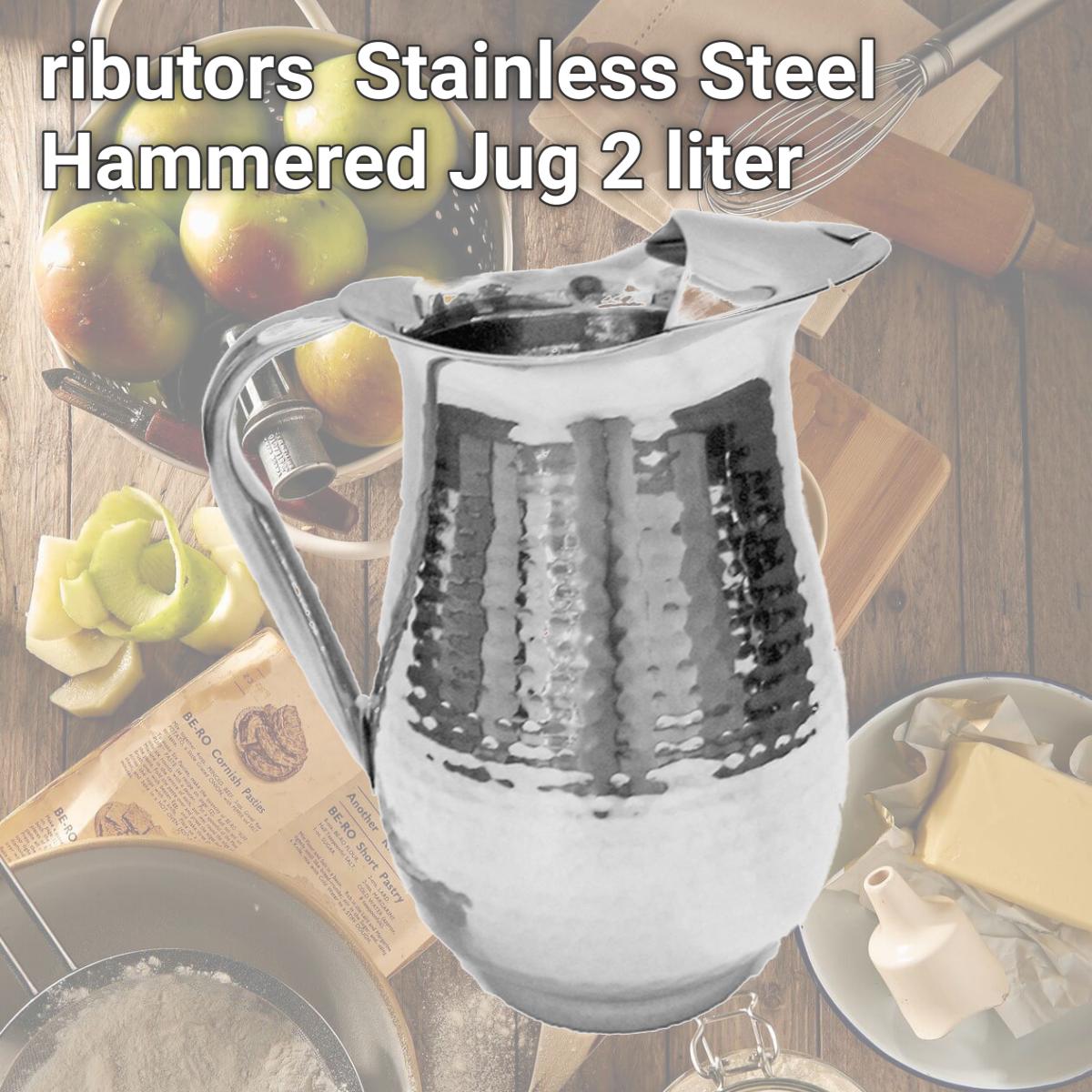 Picture of Star Distributors 82271 Stainless Steel Hammered Jug 2 liter