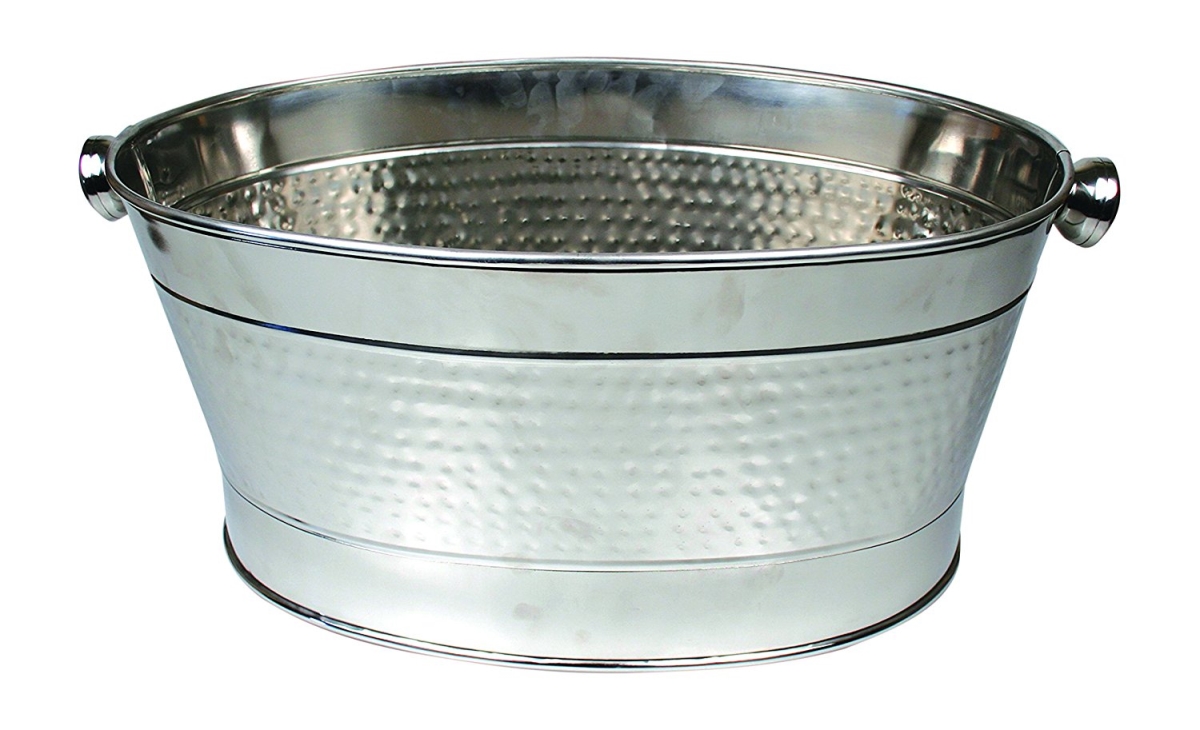 92229 21 X 11 In. Stainless Steel Hammered Party Tub