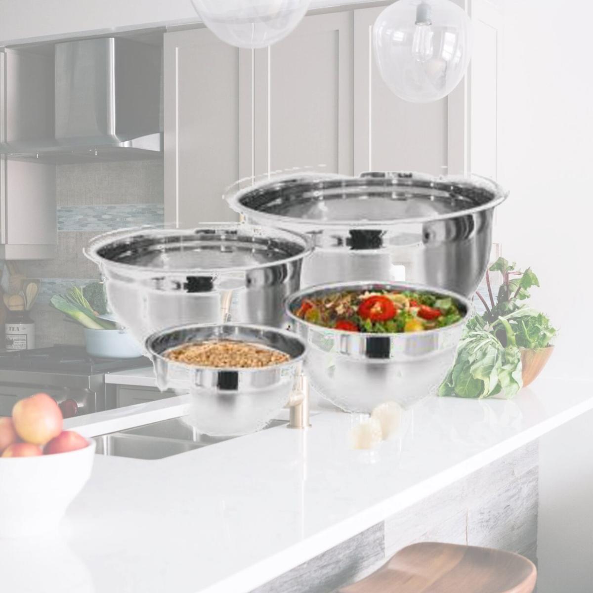 Picture of Starcrafts 92364 Stainless Steel Deep Bowl Set, 4 Piece
