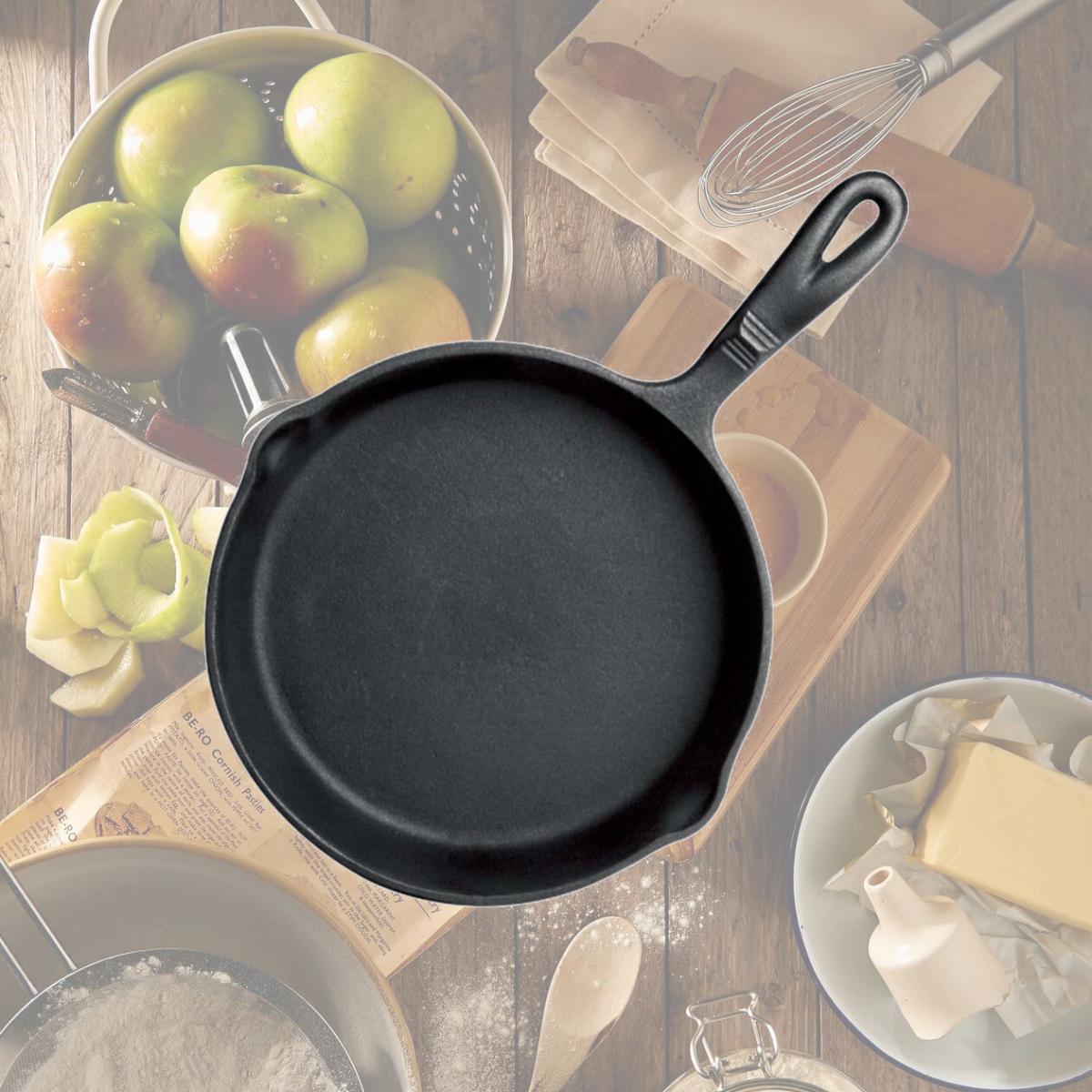 Picture of StarCrafts PS175 10.5 in. Pre-Seasoned Non-Stick Cast Iron Skillet, Black