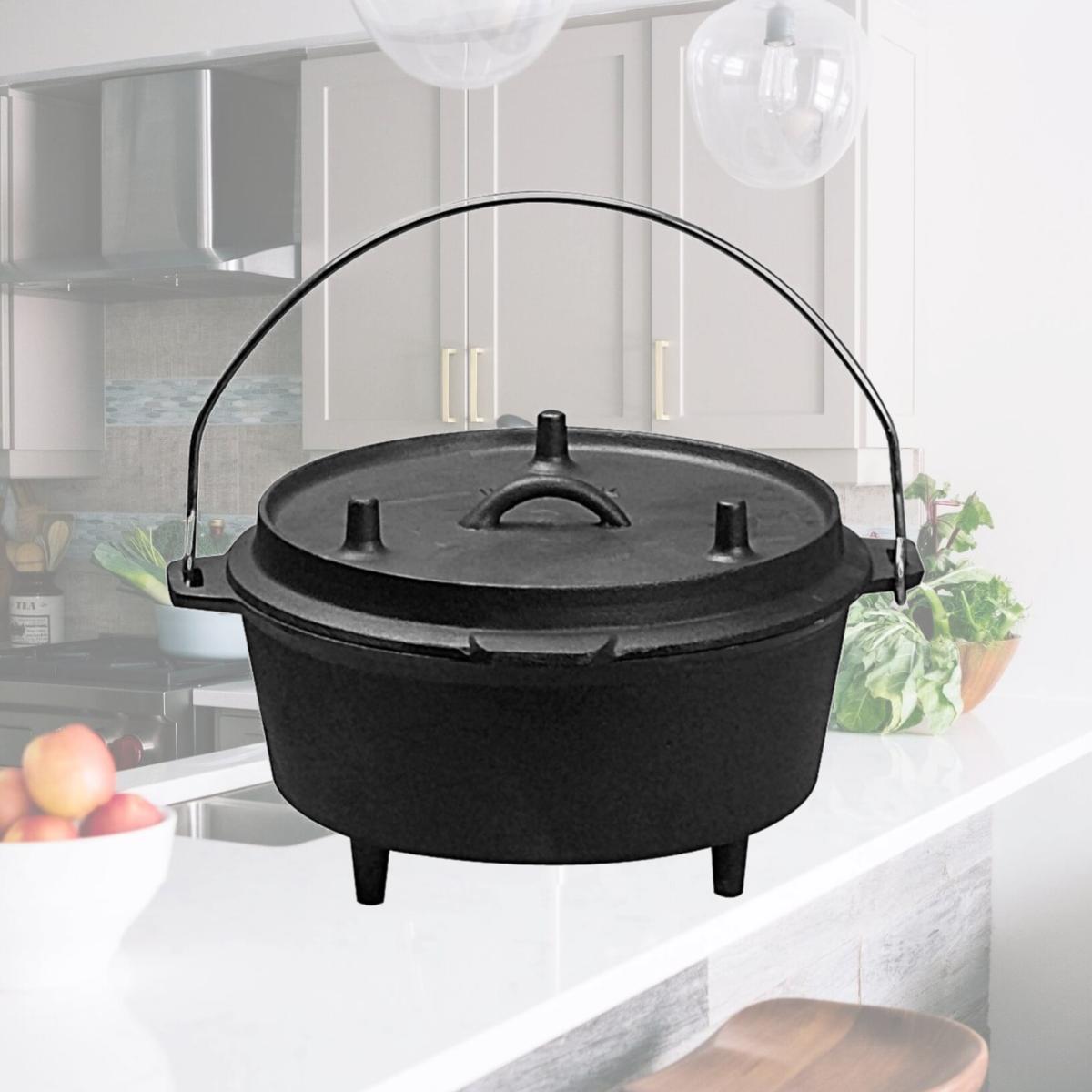 Picture of StarCrafts PS193 5 qt. Pre-Seasoned Cast Iron Camping Dutch Oven