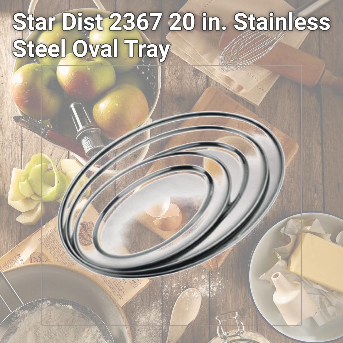 Picture of Star Dist 2367 20 in. Stainless Steel Oval Tray