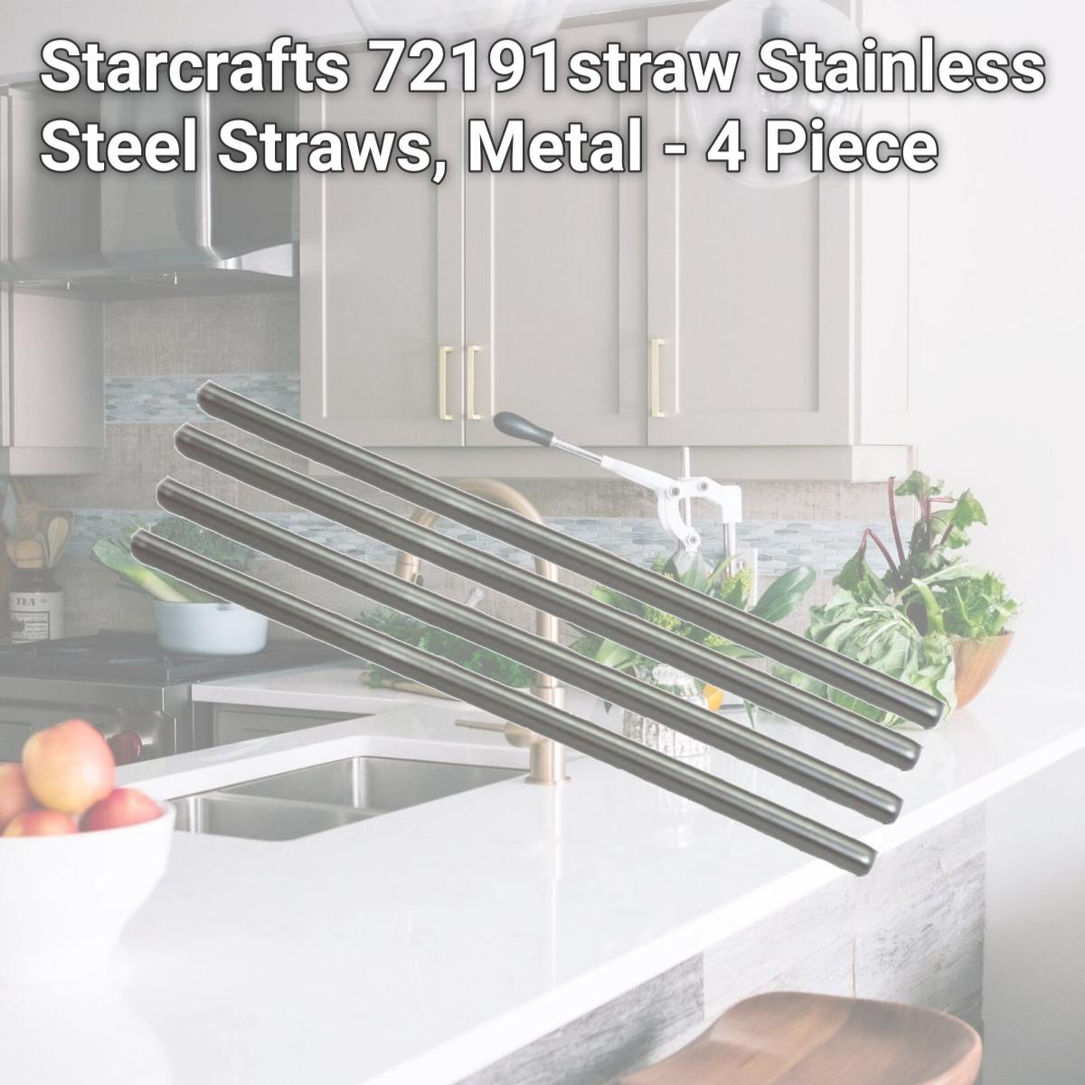 Picture of Starcrafts 72191straw Stainless Steel Straws, Metal - 4 Piece
