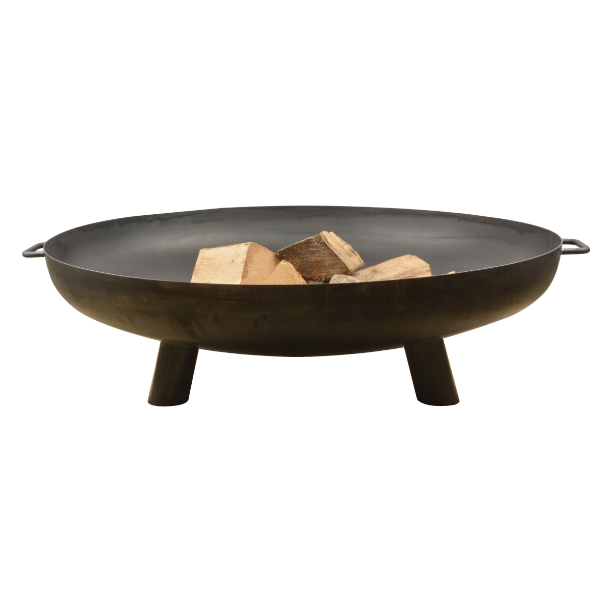 Ff244 Steel Fire Bowl With Legs & Handles, Black - Extra Large